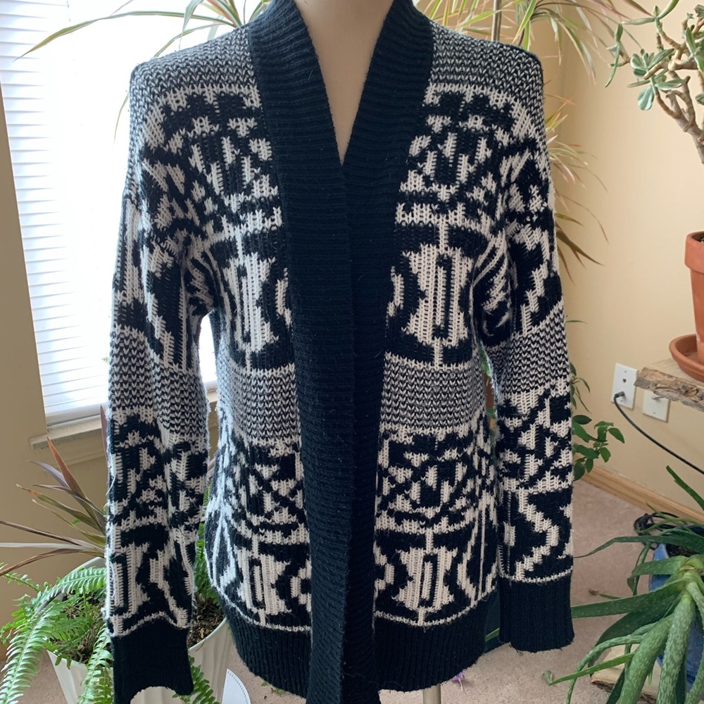 Target black and white cardigan